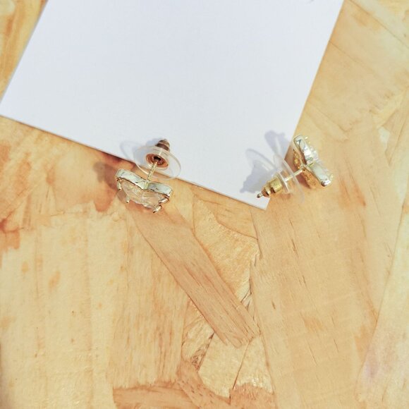 Kendra Scott Gold and White Butterfly Earrings - Picture 4 of 4